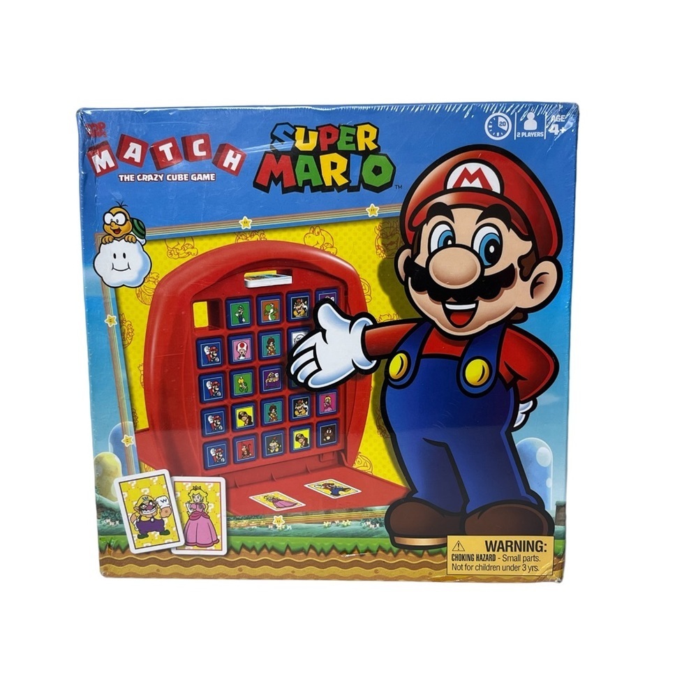 Super Mario‎ Match The Crazy Cube Memory Game Ages 4+ 2 Players Carrying Case